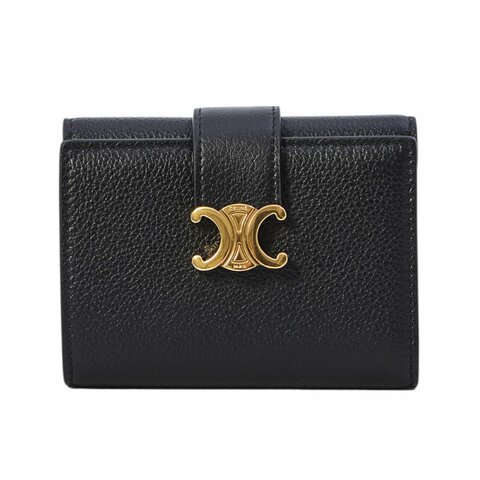 【CELINE】Nino 凱旋門 牛皮 零錢包 卡夾 皮夾 短夾 黑色 10M963GHH.38NO