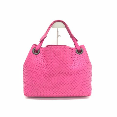 Bottega Veneta BV 玫紅色 Bella 雙橋 肩背包