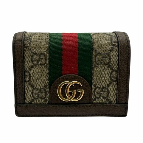 【美收精品】GUCCI 緹花帆布短夾  D-96【隔月月中將轉賣至日本 上架期限30天】