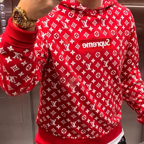Louis Vuitton x Supreme box logo hoodie 聯名帽T- LV
