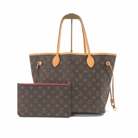 Louis Vuitton LV 棕老花 neverfull 中號 21年 肩背包
