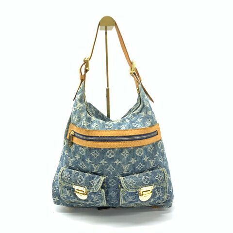 Louis Vuitton LV 藍色 丹寧 baggy 大號 肩背包