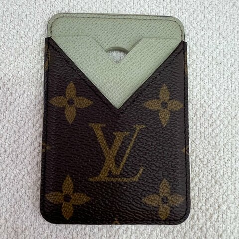 路易威登 Louis Vuitton 磁吸卡包 老花拼色 皮革