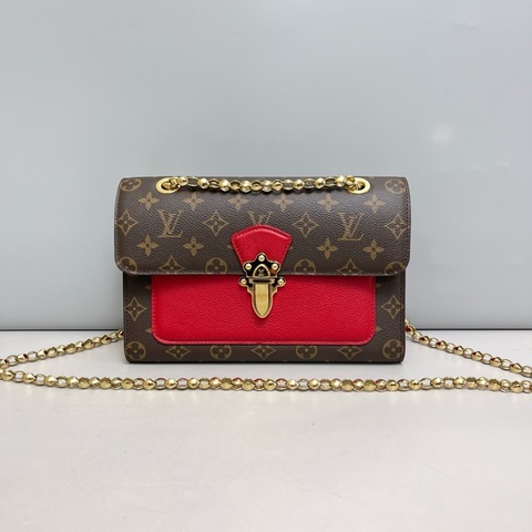 「極新」lv路易威登 Victoire 紅色老花 維多利亞