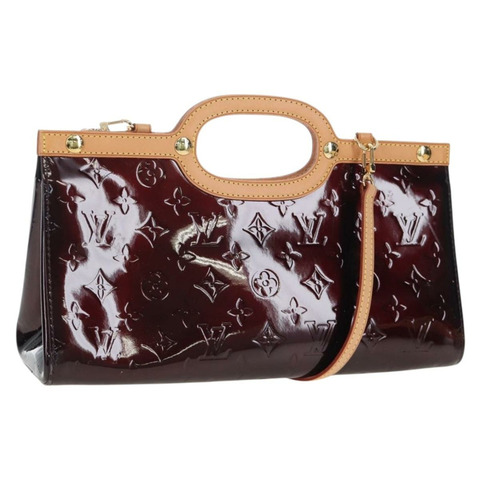 路易威登 Monogram Vernis Roxbury Drive 手袋 Amarante M91995 LV Auth 202537V