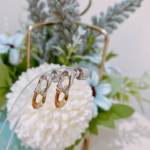 TK2163	耳環 Coach Signature C Double Drop Stud Earrings