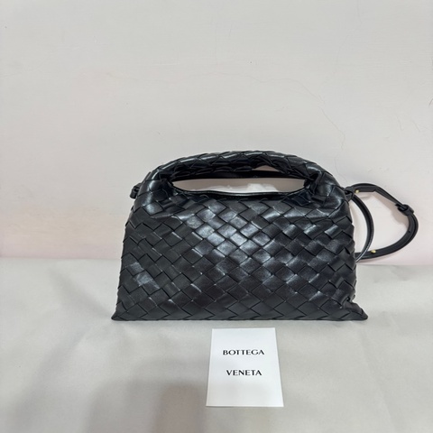 BV mini hop 黑色羊皮隨身背包/Bottega Veneta/葆蝶嘉