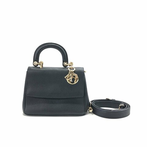 Dior 黑金 全皮 be 肩背包
