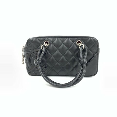 Chanel 黑 康鵬 mini 枕頭 10開 手提包