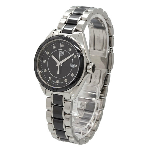 TAG Heuer Formula 1 WBJ141AB 11P 鑲鑽女士腕錶，日期顯示，黑色，石英錶