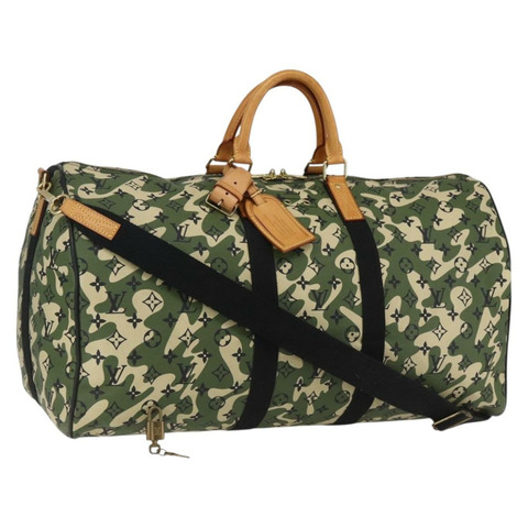 路易威登迷彩 Keepall Bandouliere 55 旅行包 M95774 LV 正品 170663SM
