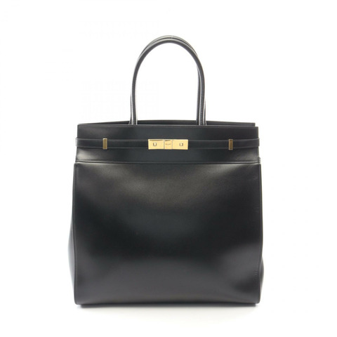 SAINT LAURENT PARIS Manhattan N/S 手提包 757302 0SX0W 黑色皮革 二手 男士
