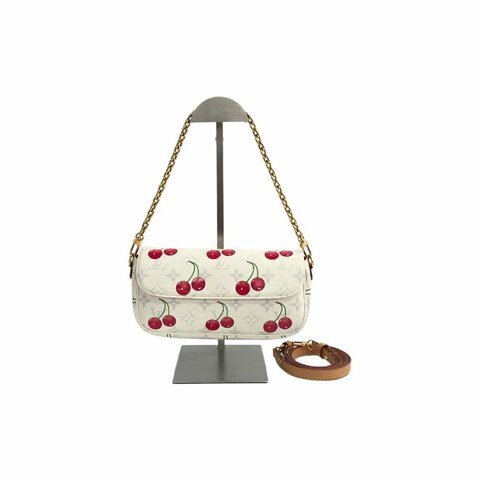 Louis Vuitton LV 白色 櫻桃 村上隆聯名 ivy 肩背包