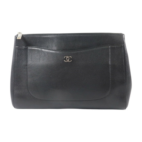 CHANEL 牛皮皮革Neo Executive Clutch銀扣手拿包
