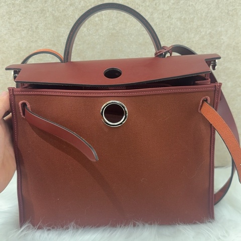 Hermes 愛馬仕herbag31南瓜色 閒置新 有鎖子鑰匙