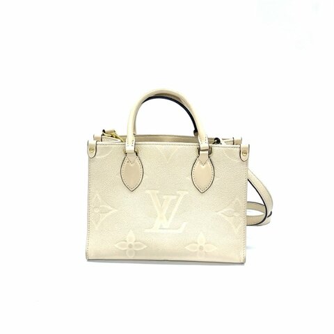 Louis Vuitton lv 奶油色 onthego 小號 肩背包