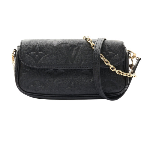 LOUIS VUITTON LV 路易威登 Wallet On Chain Ivy 兩用包 黑色 原花壓紋牛皮 M82154