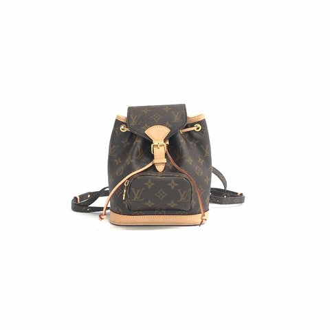 Louis Vuitton LV 老花 montsouris mini 晶片 後背包