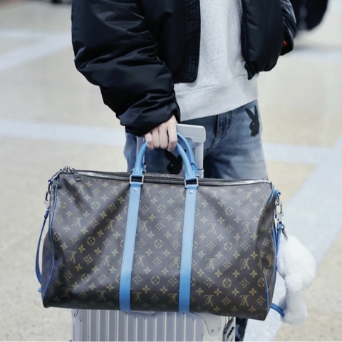 👜LV路易威登｜老花Keepall55 經典行李包 限量款｜98新
