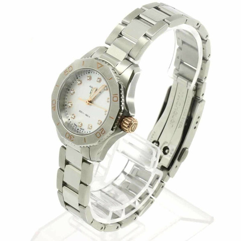 TAG Heuer 豪雅競潛系列專業200公尺潛水錶 WBP1450 12鑽女錶 白色錶殼 石英錶