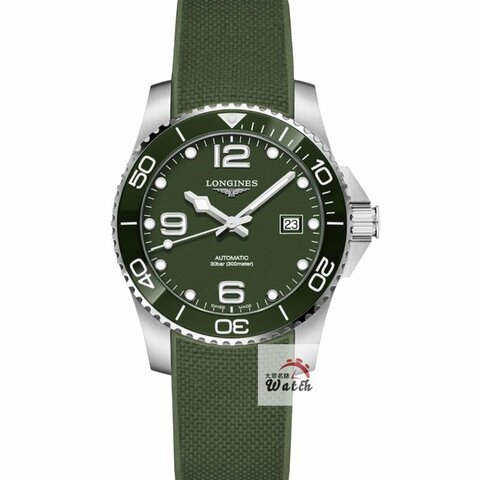 【大眾金時代】LONGINES浪琴 L37824069 深海征服者 2026/04 陶瓷圈綠水鬼 膠帶款 大眾金時代G442