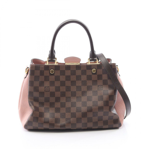 LOUIS VUITTON Brittany 單肩手提包 N41674 Damier Ebene 帆布 Magnolia 二手