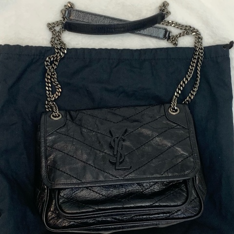 YSL niki 黑色牛皮小號