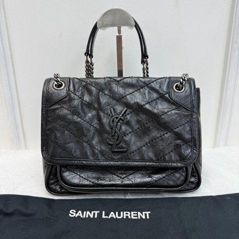 YSL niki 黑色牛皮小號