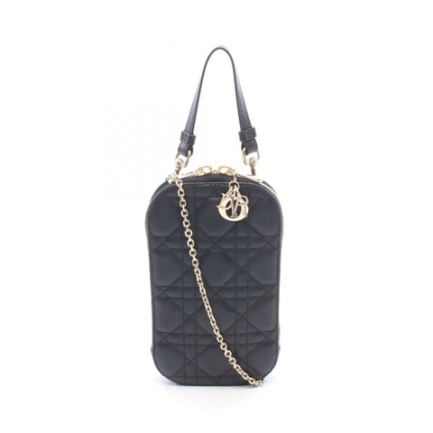 Christian Dior LADY DIOR 手機支架藤格紋單肩手提包 S0872ONMJ_M900