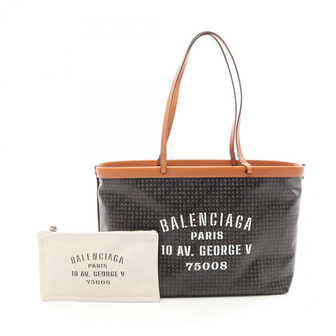 BALENCIAGA SELECT 手提包 A000QA2ACRU6092 帆布皮革 黑色 棕色 二手