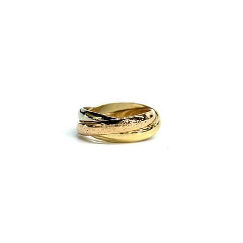 Cartier 卡地亞 18K金 三環 trinity 中號 老款 54碼 戒指