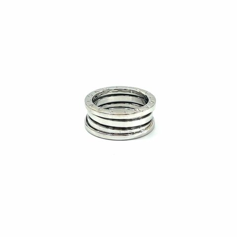 BVLGARI 寶格麗 18K白金 彈簧 54碼 戒指