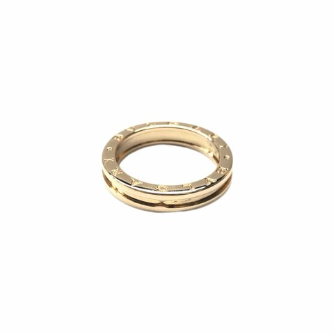 BVLGARI 寶格麗 18k黃金 彈簧 窄版 63碼 戒指