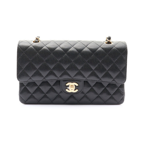 CHANEL 香奈兒 Coco 25 鍊帶 肩背包 黑色 荔枝紋牛皮 金釦 A01112