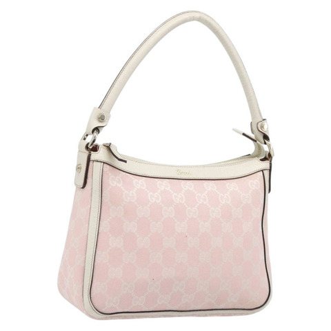 GUCCI GG帆布Abbey單肩包 粉金配色 146244 正品 206129V