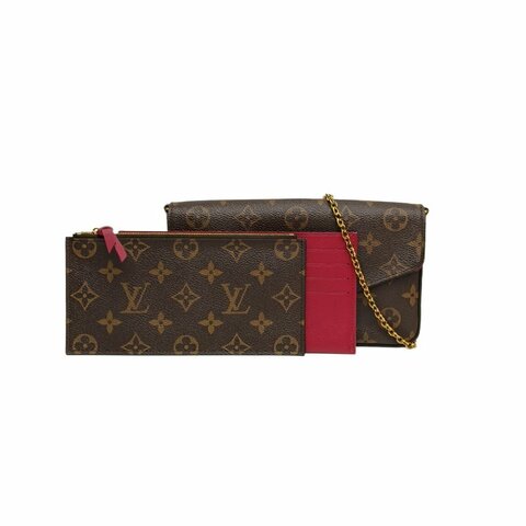 Louis Vuitton POCHETTE FELICIE 三合一鏈條包 老花 PVC 2018