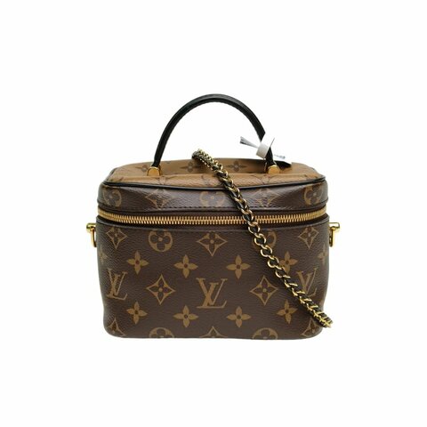 Louis Vuitton Vanity 化妝包 小號 19 老花 PVC 金扣 晶片 2021