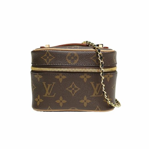 Louis Vuitton Nice 化妝包 Nano 14 老花 PVC 晶片