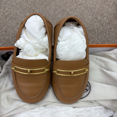 Hermes 愛馬仕 豬鼻子樂福鞋 35碼 閒置