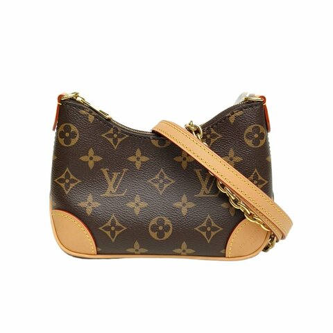 Louis Vuitton NANO BOULOGNE 牛角包 可拆卸肩帶 老花 PVC 晶片
