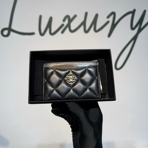 CHANEL 香奈兒 CF 卡包 黑金羊皮 尺寸11×7.5cm 溢價款，27開