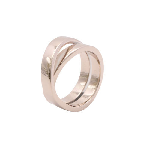 Cartier 卡地亞 Esprit de Paris 雙環戒指 #55 18K白金