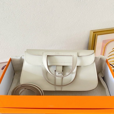 Hermès 愛馬仕Halzan mini 冰川白 銀扣 配件盒子塵袋