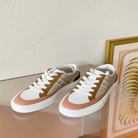 未使用 愛馬仕Hermes Deep系列休閒拼色板鞋 36碼