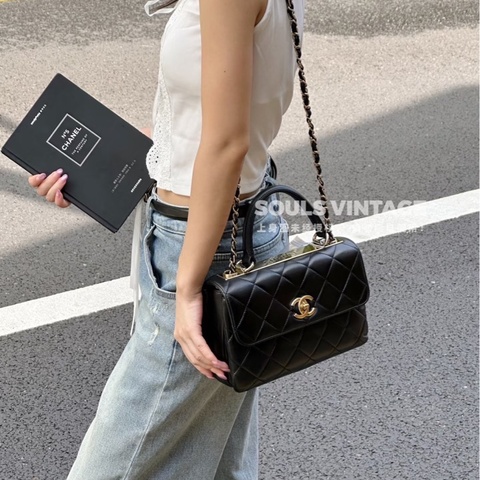 全配❤️ 香奈兒 #trendyCC #黑金 #小號 #25cm