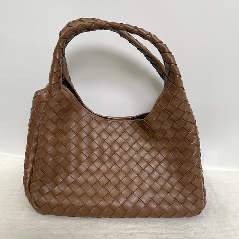 Bv Bottega Veneta葆蝶家 中號Campana焦糖色 經典編織手提包