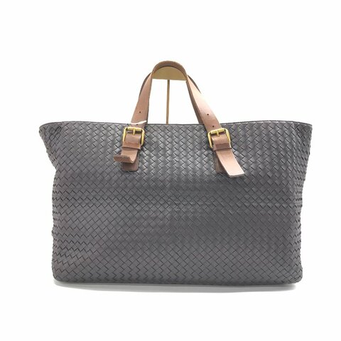 Bottega Veneta bv 棕色 大號 intrecciato 編織 羊皮 手提包