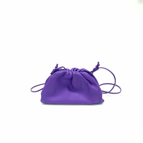 Bottega Veneta BV pouch 薰衣草紫 牛皮 mini 雲朵 手提包
