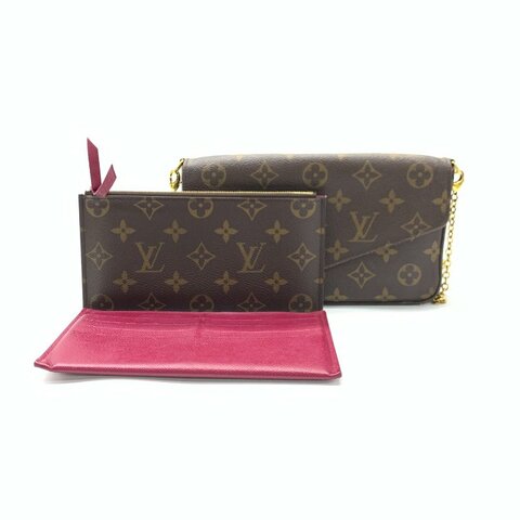Louis Vuitton lv 棕老花 三合一 16年 肩背包