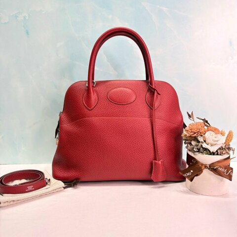 HERMES Bolide 31胭脂紅柏莉包
